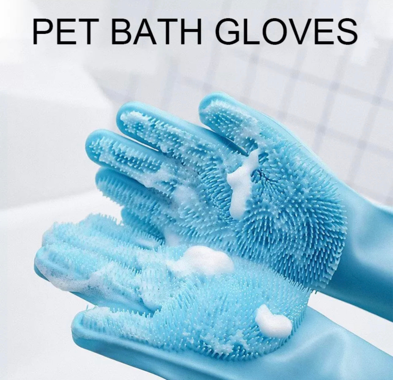 Pet bath gloves