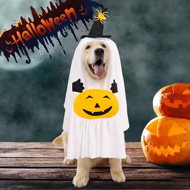 Pet ghost costume (swipe to see size chart)