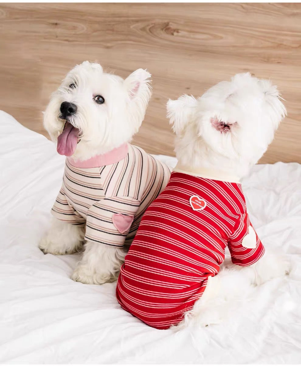 Striped pet clothes