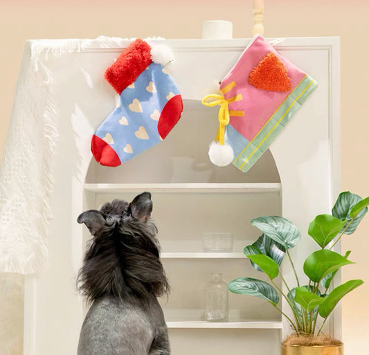 Sock shaped sniffing toy