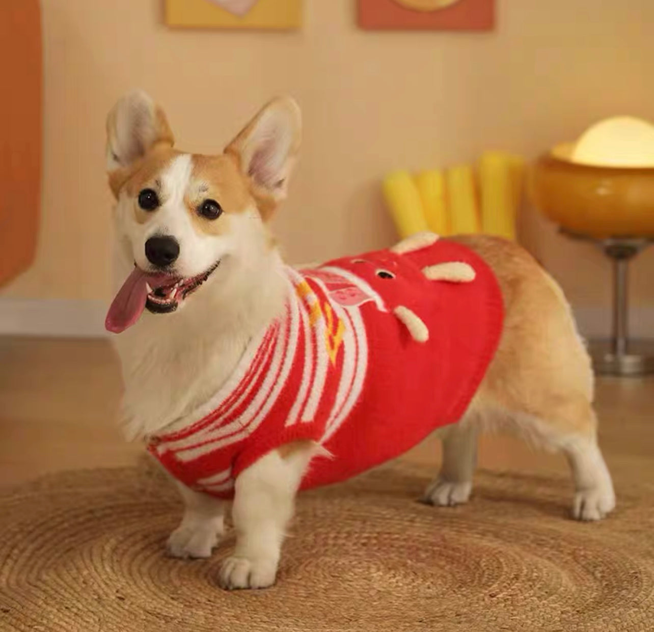 French fries pet sweater