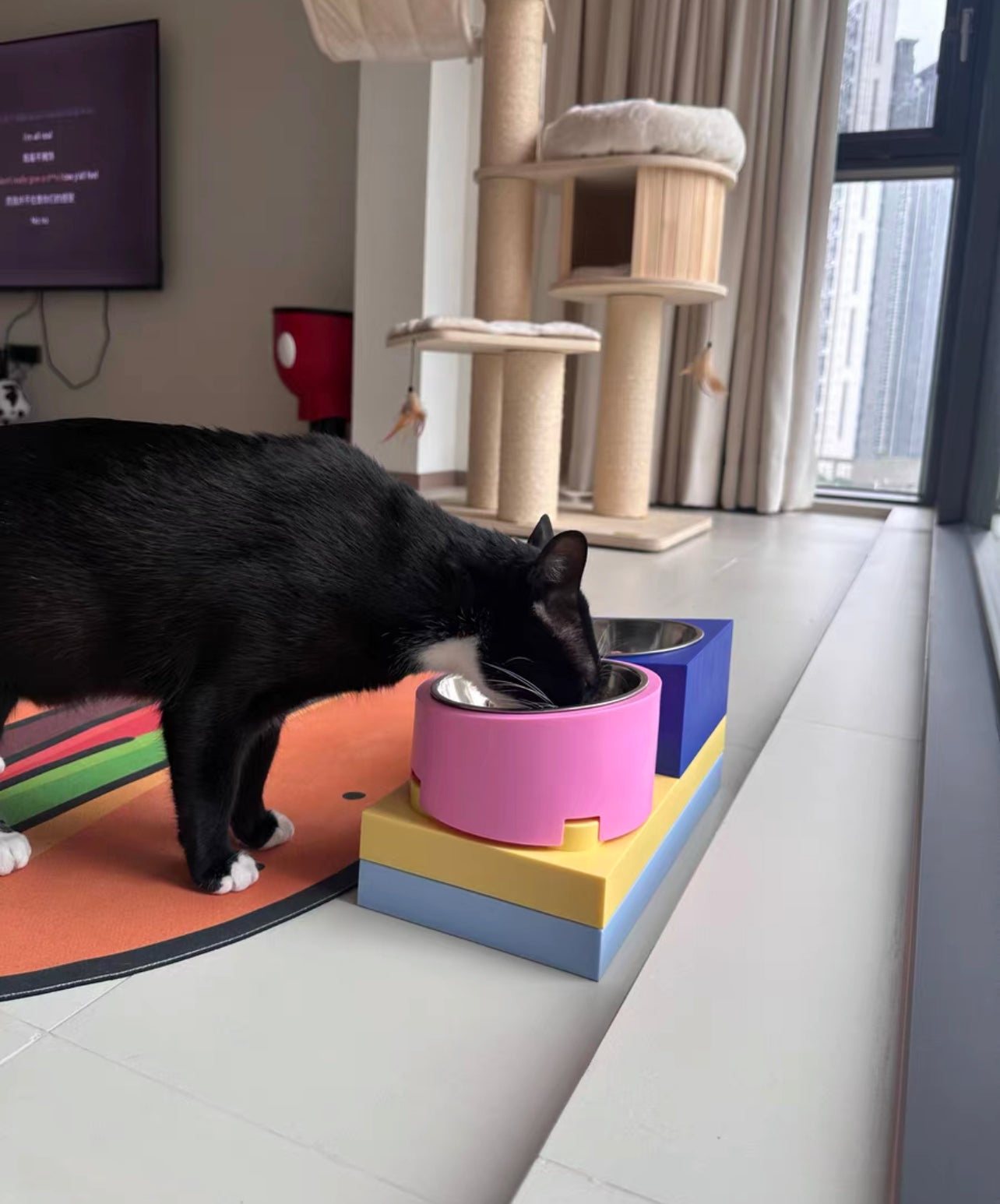 LEGO block pet bowl