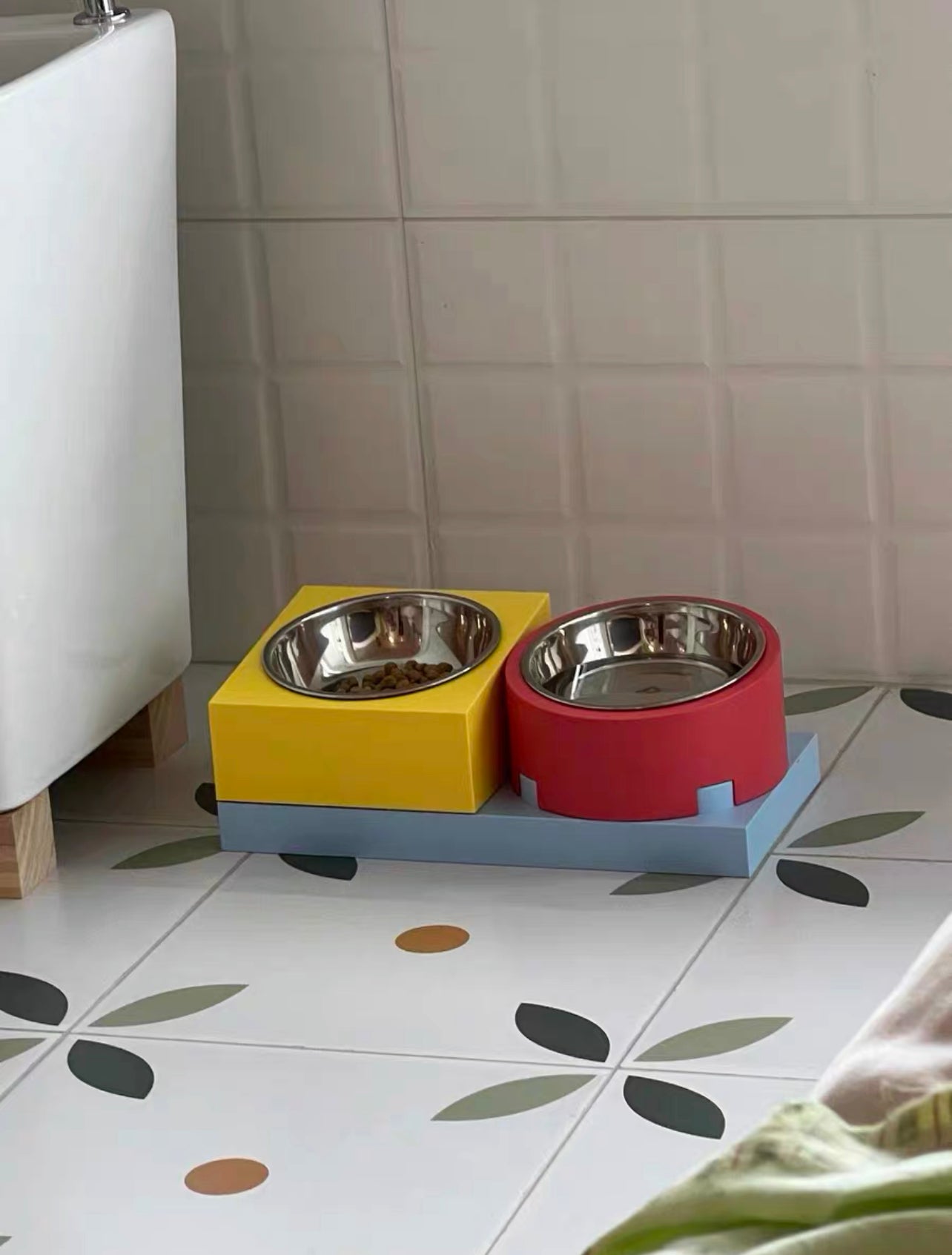 LEGO block pet bowl