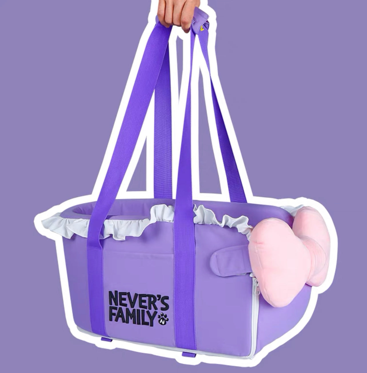 2 in 1 purple pet car booster and carrier