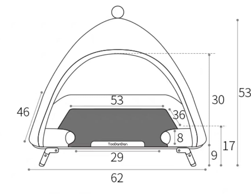 Pet elevated tent bed