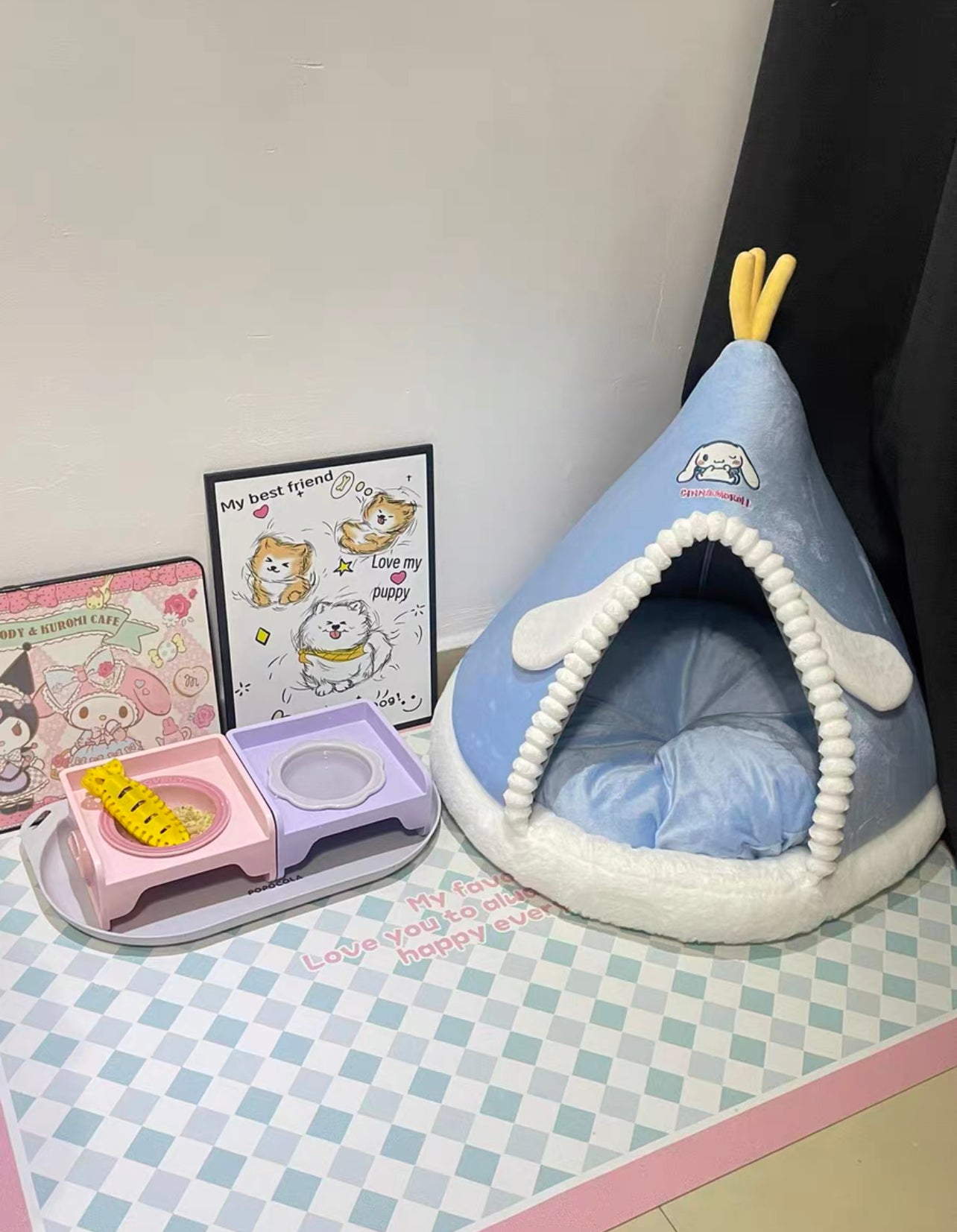 Cinnamoroll pet tent bed