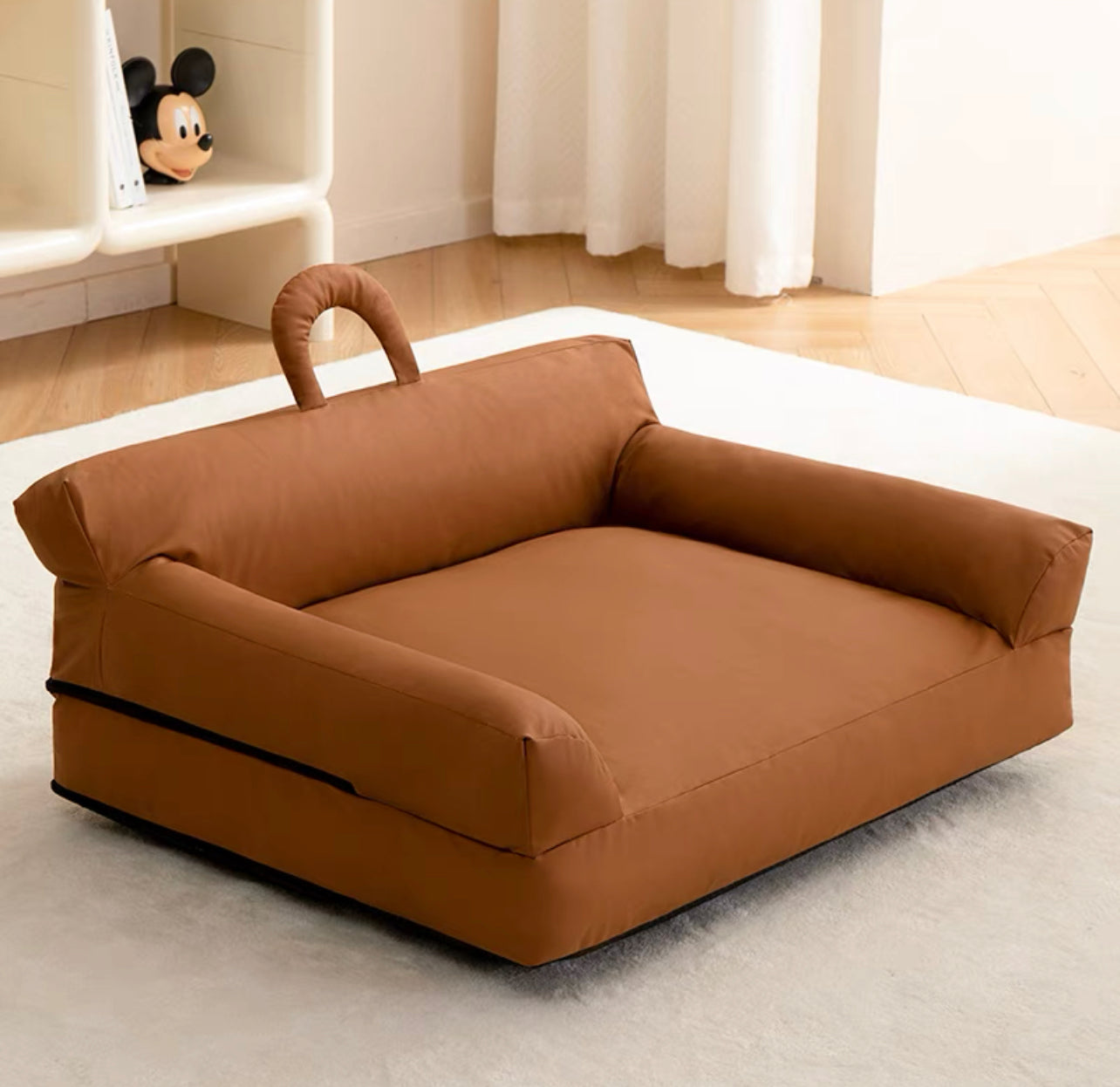 Pet PU leather fabric sofa bed