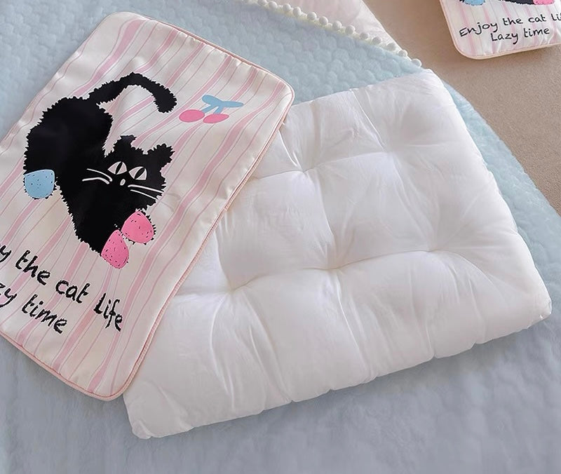 Black cat pet mattress